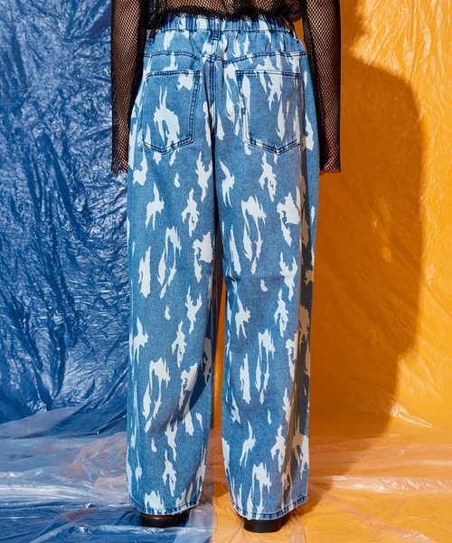 Adoon plain(アドーンプレーン)の「ブリーチワイドデニムパンツ(デニムパンツ・メンズ・ブラック/インディゴブルー・SMALL/MEDIUM/LARGE)」の13枚目の写真