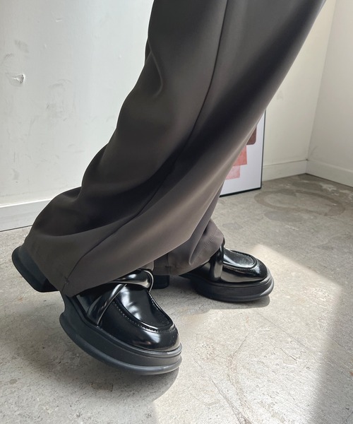 Futier land（フューティアランド）の「2way厚底パフローファー（ローファー・レディース・ブラック・36/37/38/39/40）」の8枚目の写真