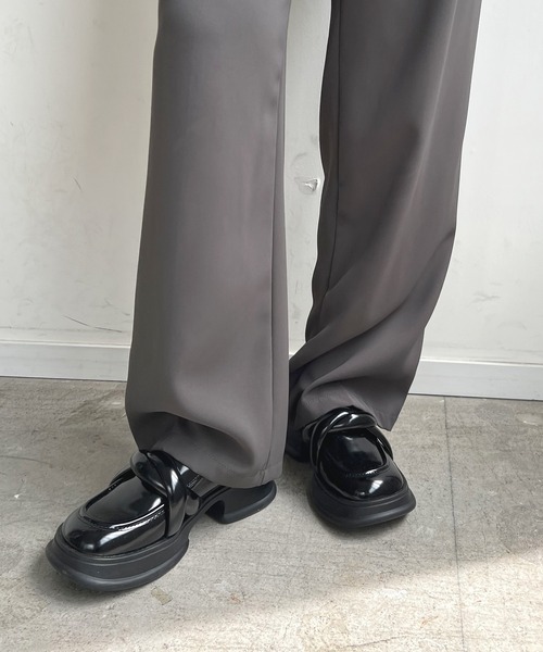 Futier land（フューティアランド）の「2way厚底パフローファー（ローファー・レディース・ブラック・36/37/38/39/40）」の11枚目の写真