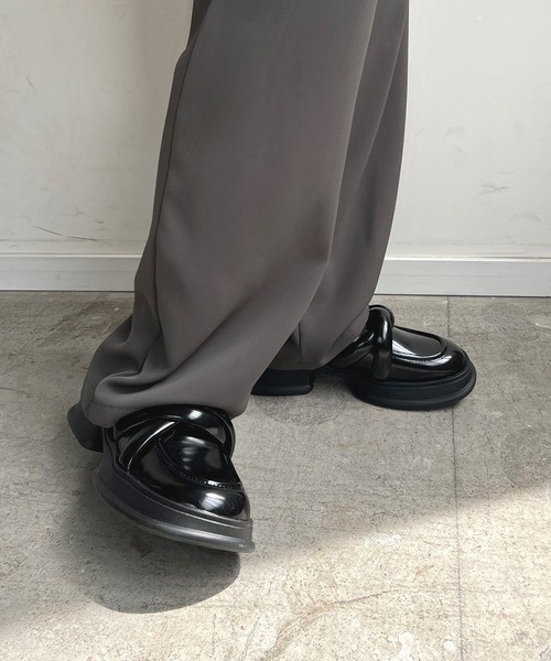 Futier land（フューティアランド）の「2way厚底パフローファー（ローファー・レディース・ブラック・36/37/38/39/40）」の13枚目の写真