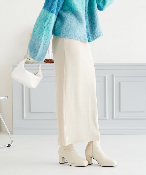 acro（アクロ）の「細プリーツロングスカート/AC3826（スカート・レディース・ブラック/グレー/アイボリー/グリーン・ﾌﾘ-）」の8枚目の写真