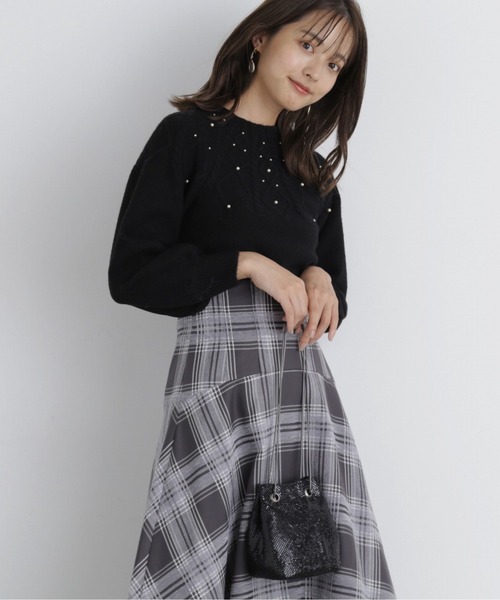 PROPORTION BODY DRESSING(プロポーションボディドレッシング)の「求心パールニットプルオーバー / 1213270036(ニット/セーター・レディース・ブラック/ベージュ/ホワイト系その他・FREE)」の8枚目の写真