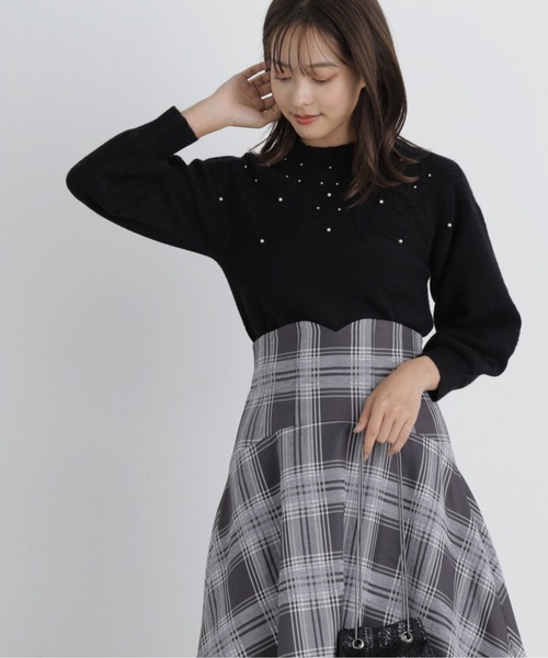 PROPORTION BODY DRESSING(プロポーションボディドレッシング)の「求心パールニットプルオーバー / 1213270036(ニット/セーター・レディース・ブラック/ベージュ/ホワイト系その他・FREE)」の7枚目の写真