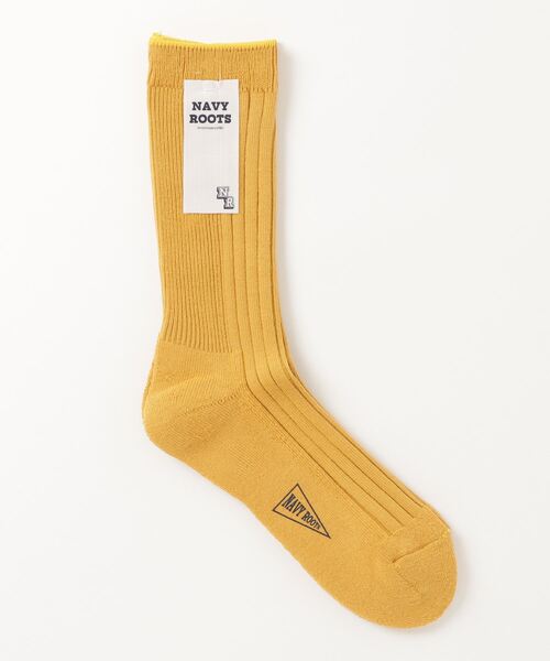 NAVY ROOTS（ネイビールーツ）の「NAVY ROOTS/ネイビールーツ/パイルカラーリブソックス（ソックス/靴下・メンズ・イエロー/モスグリーン/ブルー系その他3/ホワイト/レッド・F）」の4枚目の写真