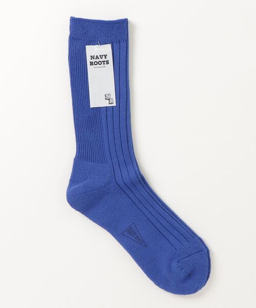 NAVY ROOTS（ネイビールーツ）の「NAVY ROOTS/ネイビールーツ/パイルカラーリブソックス（ソックス/靴下・メンズ・イエロー/モスグリーン/ブルー系その他3/ホワイト/レッド・F）」の3枚目の写真