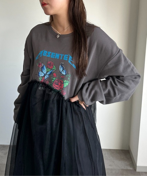 apres jour mignon(アプレジュールミニョン)の「スウェット+チュールワンピース【ZOZOTOWN限定アイテム】(ワンピース・レディース・ブラック系その他/ブラック・X-LARGE/SMALL/MEDIUM)」の16枚目の写真