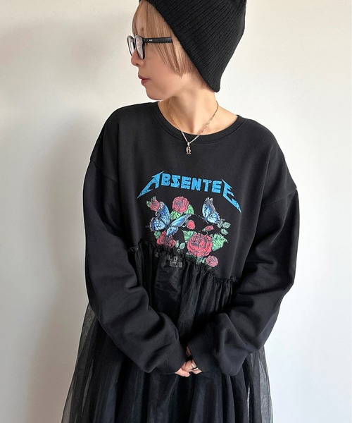 apres jour mignon(アプレジュールミニョン)の「スウェット+チュールワンピース【ZOZOTOWN限定アイテム】(ワンピース・レディース・ブラック系その他/ブラック・X-LARGE/SMALL/MEDIUM)」の10枚目の写真