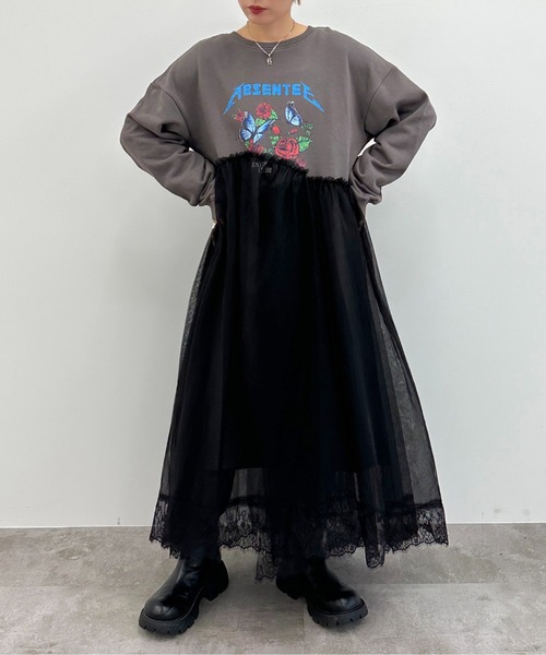 スウェット＋チュールワンピース【ZOZOTOWN限定アイテム】（ワンピース