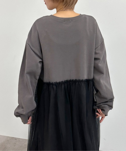 apres jour mignon(アプレジュールミニョン)の「スウェット+チュールワンピース【ZOZOTOWN限定アイテム】(ワンピース・レディース・ブラック系その他/ブラック・X-LARGE/SMALL/MEDIUM)」の21枚目の写真