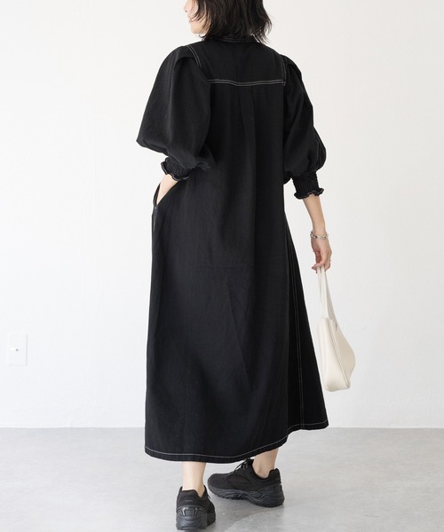 ‼️本日限定値下げ‼️laveange デニムウエストタックワンピース セール】デニムウエストタックワンピース（ワンピース