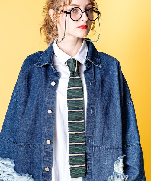 an meets zakka（アンミツザッカ）の「an meets zakka ニットタイ（ネクタイ・メンズ・ネイビー系/レッド系その他/グリーン系その他/ワインレッド/ブラウン/ネイビー/グレー/ブラック/グリーン/ホワイト/A/H/チャコール/C/D/E/F/B/G/I/K/L/M/J/P/R/N/O/Q/S/T・ONESIZE）」の8枚目の写真