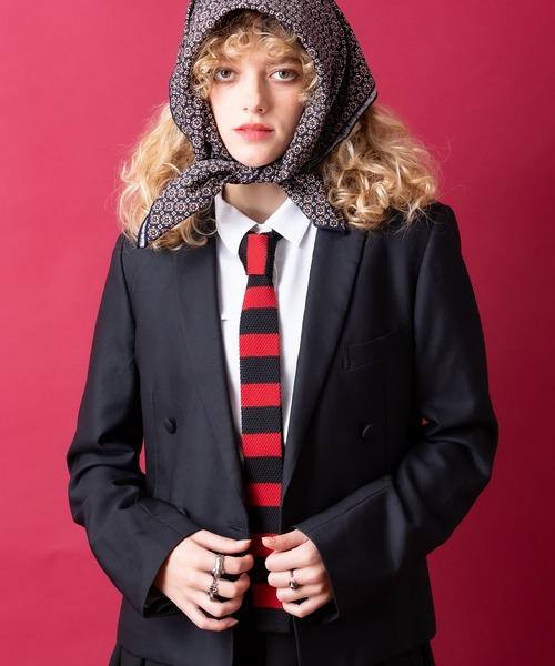 an meets zakka（アンミツザッカ）の「an meets zakka ニットタイ（ネクタイ・メンズ・ネイビー系/レッド系その他/グリーン系その他/ワインレッド/ブラウン/ネイビー/グレー/ブラック/グリーン/ホワイト/A/H/チャコール/C/D/E/F/B/G/I/K/L/M/J/P/R/N/O/Q/S/T・ONESIZE）」の14枚目の写真