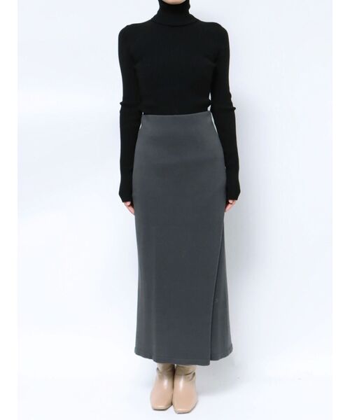 LAGUNAMOON(ラグナムーン)の「ラップデザインタイトニットスカート(スカート・レディース・ホワイト/チャコールグレー/ブラック・SMALL/MEDIUM)」の14枚目の写真