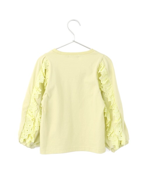 MAKE YOUR DAY(メイクユアデイ)の「異素材フリル長袖Tシャツ■80~140cm(Tシャツ/カットソー・キッズ・ブラック/クリーム/オフホワイト・110/130/120/140/100/80/90)」の10枚目の写真