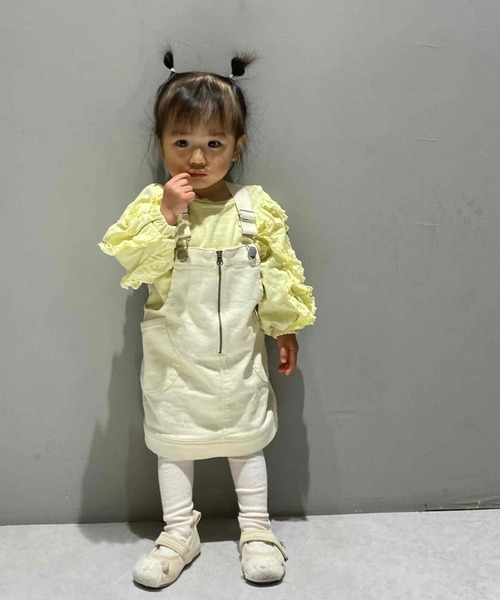 MAKE YOUR DAY(メイクユアデイ)の「異素材フリル長袖Tシャツ■80~140cm(Tシャツ/カットソー・キッズ・ブラック/クリーム/オフホワイト・110/130/120/140/100/80/90)」の19枚目の写真