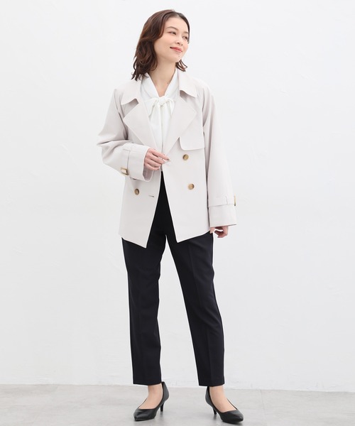 Honeys(ハニーズ)の「ボウタイブラウス(シャツ/ブラウス・レディース・ホワイト×グレー/グレー系その他/ホワイト/ホワイト×ピンク/ブラック/グレイッシュベージュ・3L/LL/L/S/M)」の12枚目の写真