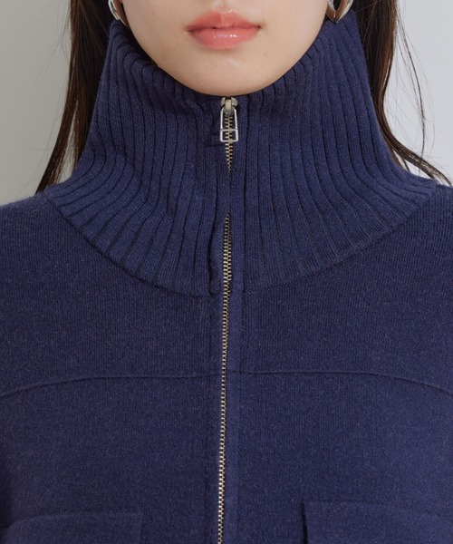 VIS（ビス）の「Wジップニットブルゾンカーディガン（カーディガン/ボレロ・レディース・ホワイト系その他5/ブルー系その他/オレンジ系その他・FREE）」の20枚目の写真