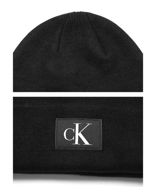 Calvin Klein(カルバン・クライン)の「Calvin Klein カルバンクライン KEY ITEM WOVEN CK PATCH CUFF HAT ニット帽(ニットキャップ/ビーニー・メンズ・その他3/その他1/その他2/ブラック・FREE)」の5枚目の写真