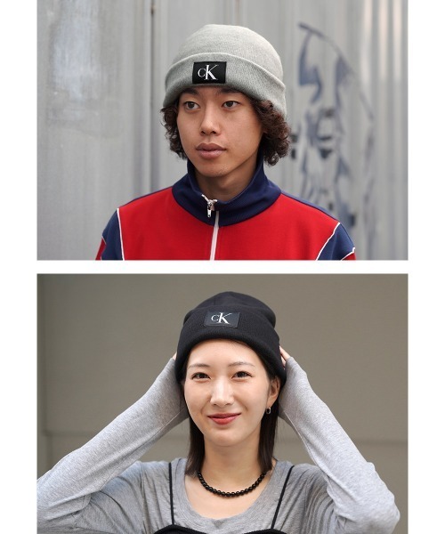 【新品】CK カルバン・クライン　黒 ラメ入り ニット帽 ポンポン付き Calvin Klein（カルバン・クライン）の「【Calvin Klein / カルバン