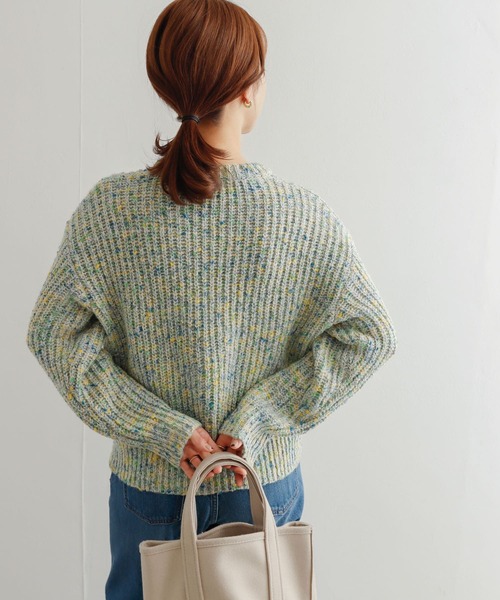 URBAN RESEARCH DOORS(アーバンリサーチドアーズ)の「カラーネップローゲージKNIT(ニット/セーター・レディース・ホワイト系その他/ブルー系その他・MEDIUM)」の4枚目の写真