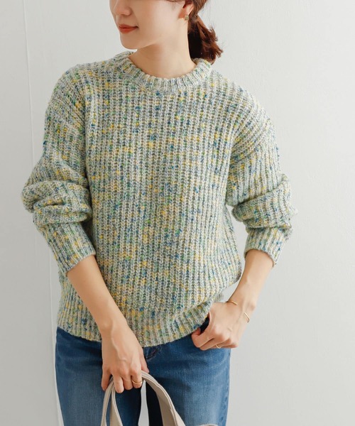 URBAN RESEARCH DOORS(アーバンリサーチドアーズ)の「カラーネップローゲージKNIT(ニット/セーター・レディース・ホワイト系その他/ブルー系その他・MEDIUM)」の7枚目の写真
