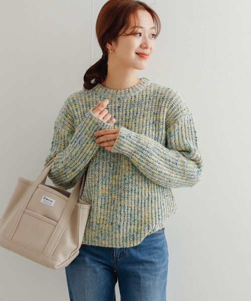 URBAN RESEARCH DOORS(アーバンリサーチドアーズ)の「カラーネップローゲージKNIT(ニット/セーター・レディース・ホワイト系その他/ブルー系その他・MEDIUM)」の10枚目の写真