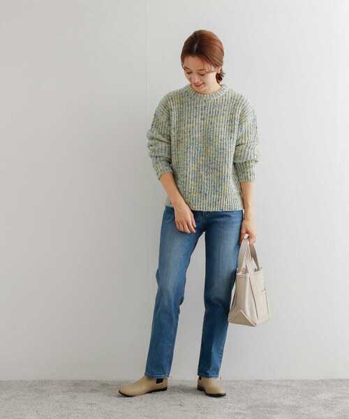URBAN RESEARCH DOORS(アーバンリサーチドアーズ)の「カラーネップローゲージKNIT(ニット/セーター・レディース・ホワイト系その他/ブルー系その他・MEDIUM)」の14枚目の写真