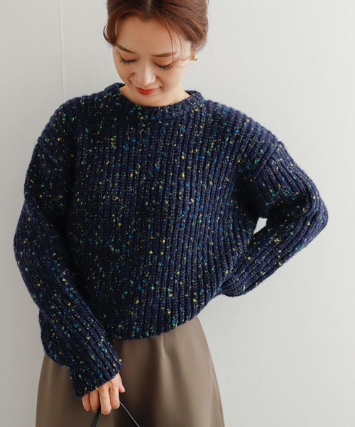 URBAN RESEARCH DOORS(アーバンリサーチドアーズ)の「カラーネップローゲージKNIT(ニット/セーター・レディース・ホワイト系その他/ブルー系その他・MEDIUM)」の16枚目の写真