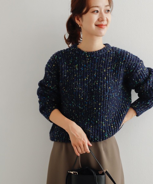 URBAN RESEARCH DOORS(アーバンリサーチドアーズ)の「カラーネップローゲージKNIT(ニット/セーター・レディース・ホワイト系その他/ブルー系その他・MEDIUM)」の17枚目の写真