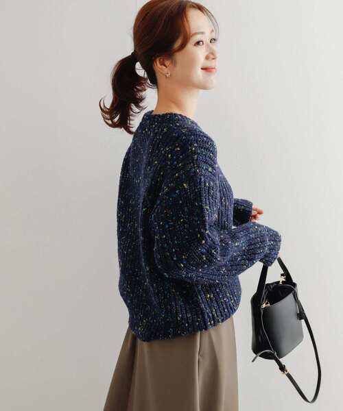 URBAN RESEARCH DOORS(アーバンリサーチドアーズ)の「カラーネップローゲージKNIT(ニット/セーター・レディース・ホワイト系その他/ブルー系その他・MEDIUM)」の18枚目の写真