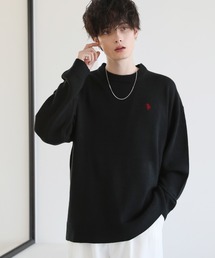 U.S. POLO ASSN. 別注 ワンポイントロゴクルーネックニット