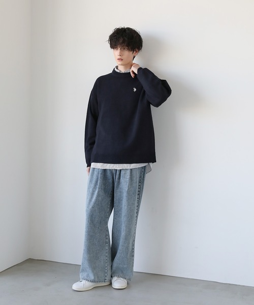 U.S. POLO ASSN.(ユーエスポロアッスン)の「U.S. POLO ASSN. 別注 ワンポイントロゴクルーネックニット(ニット/セーター・メンズ・ネイビー/ブラック/グレー/ベージュ/アイボリー・L/S/M)」の16枚目の写真