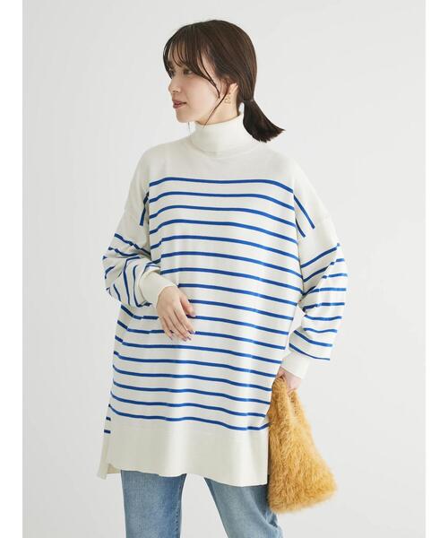 Green　Parks（グリーンパークス）の「もちっとタートルニットチュニック（チュニック・レディース・グリーン/その他7/ピンク/グレー系その他・FREE）」の13枚目の写真