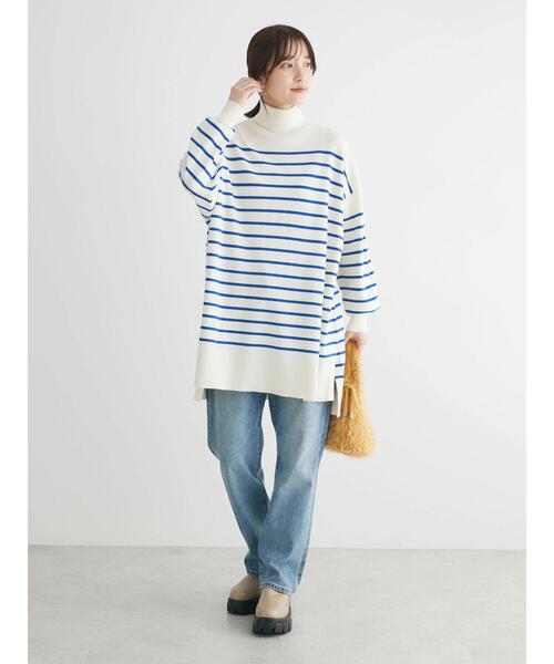 Green　Parks（グリーンパークス）の「もちっとタートルニットチュニック（チュニック・レディース・グリーン/その他7/ピンク/グレー系その他・FREE）」の14枚目の写真