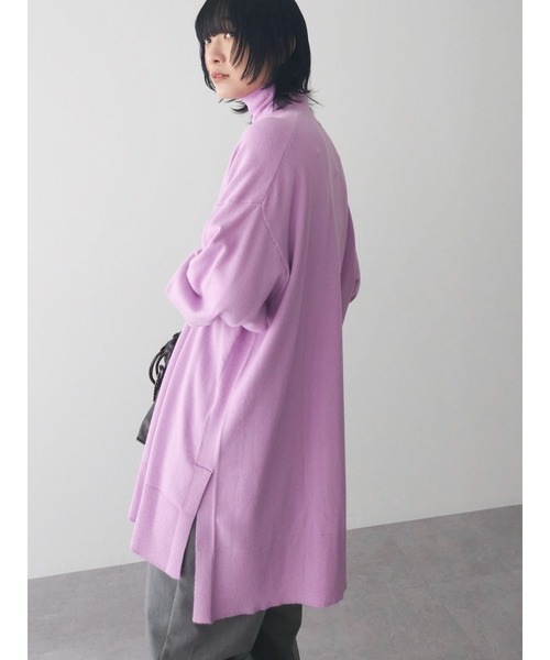 Green　Parks（グリーンパークス）の「もちっとタートルニットチュニック（チュニック・レディース・グリーン/その他7/ピンク/グレー系その他・FREE）」の5枚目の写真