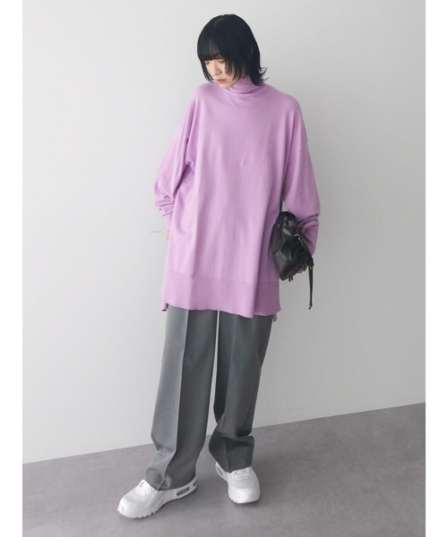 Green　Parks（グリーンパークス）の「もちっとタートルニットチュニック（チュニック・レディース・グリーン/その他7/ピンク/グレー系その他・FREE）」の8枚目の写真