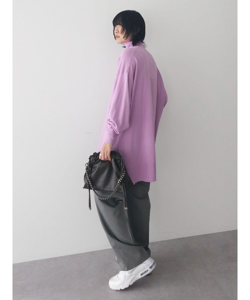 Green　Parks（グリーンパークス）の「もちっとタートルニットチュニック（チュニック・レディース・グリーン/その他7/ピンク/グレー系その他・FREE）」の9枚目の写真