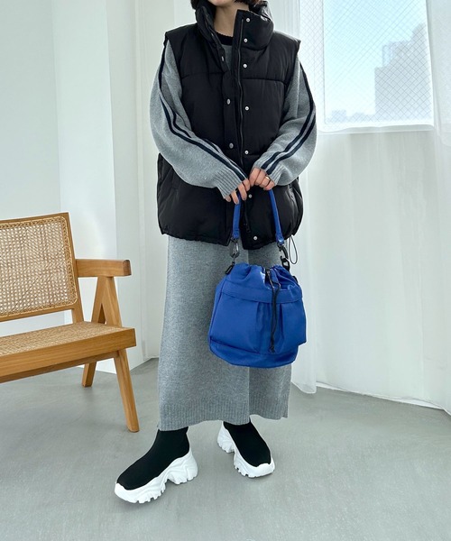 LEPSIM（レプシィム）の「9ゲージラインニットワンピース　996196（ワンピース・レディース・ブラック/グレー・FREE）」の22枚目の写真