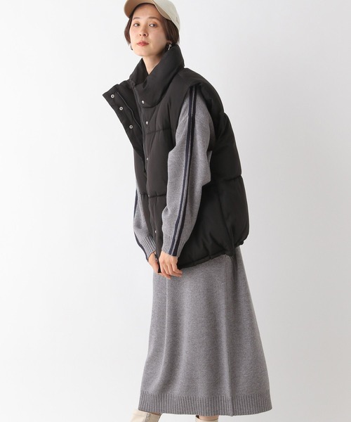 LEPSIM（レプシィム）の「9ゲージラインニットワンピース　996196（ワンピース・レディース・ブラック/グレー・FREE）」の4枚目の写真