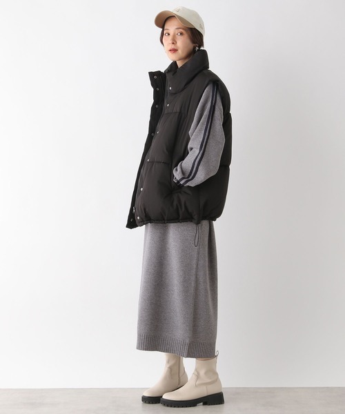 LEPSIM（レプシィム）の「9ゲージラインニットワンピース　996196（ワンピース・レディース・ブラック/グレー・FREE）」の6枚目の写真