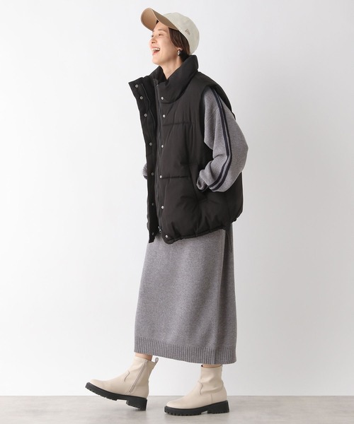 LEPSIM（レプシィム）の「9ゲージラインニットワンピース　996196（ワンピース・レディース・ブラック/グレー・FREE）」の7枚目の写真