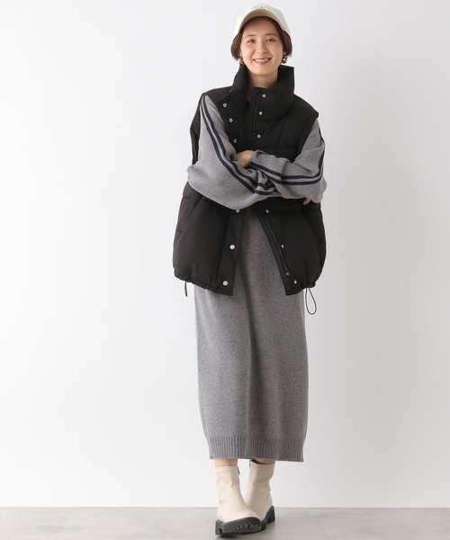 LEPSIM（レプシィム）の「9ゲージラインニットワンピース　996196（ワンピース・レディース・ブラック/グレー・FREE）」の8枚目の写真