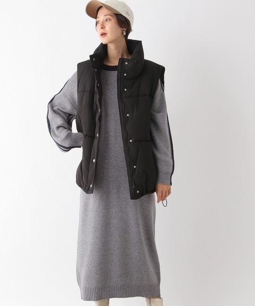 LEPSIM（レプシィム）の「9ゲージラインニットワンピース　996196（ワンピース・レディース・ブラック/グレー・FREE）」の5枚目の写真