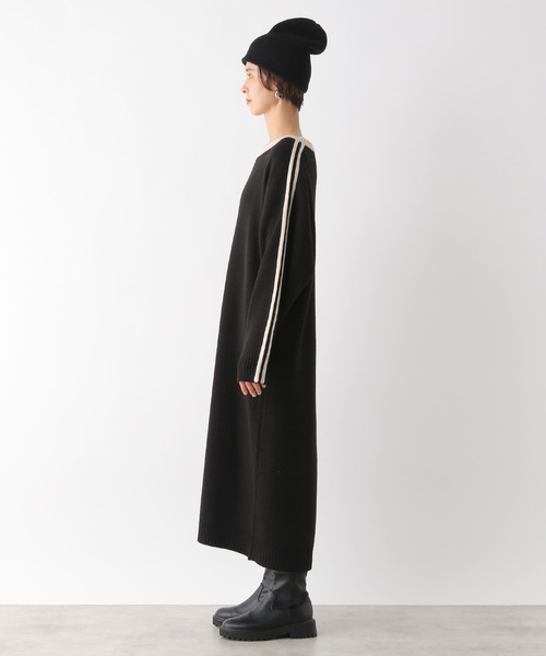 LEPSIM（レプシィム）の「9ゲージラインニットワンピース　996196（ワンピース・レディース・ブラック/グレー・FREE）」の10枚目の写真