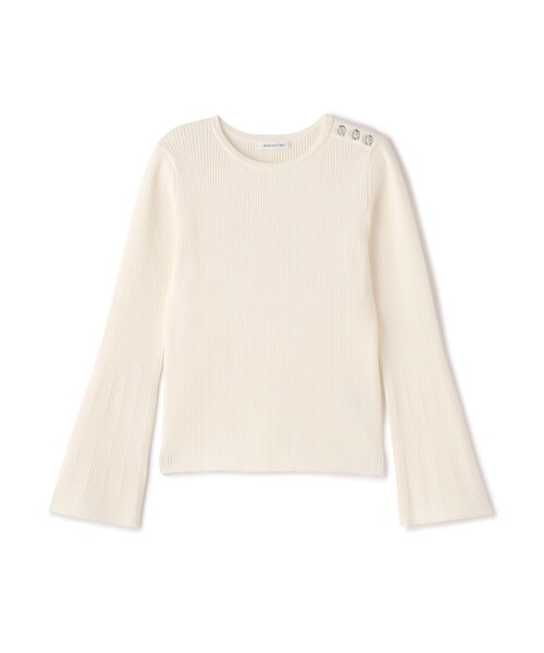 NATURAL BEAUTY BASIC（ナチュラルビューティーベーシック）の「◇＜ハトメニットシリーズ＞フレアスリーブプルオーバー（ニット/セーター・レディース・ベージュ/ネイビー/オフホワイト・FREE）」の11枚目の写真