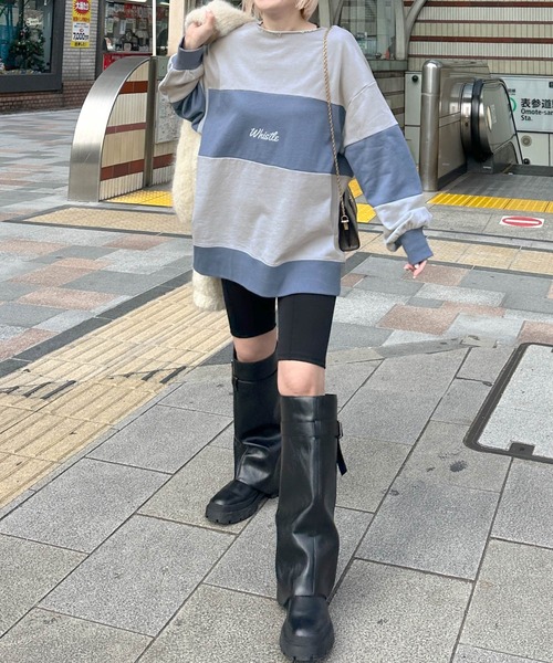 Alley Tokyo 配色切替ジャンパー Alley Tokyo ブルゾン アウター 配色切替ブルゾンneo レディース