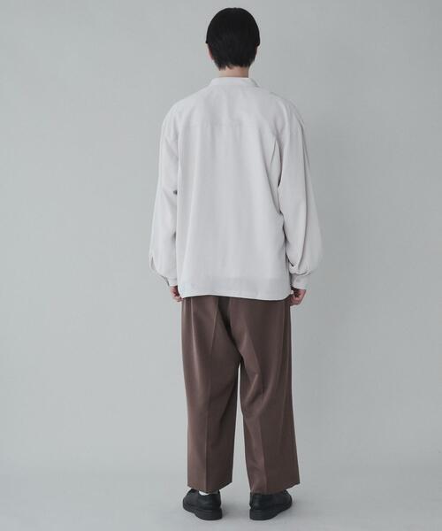 LUCY(ルーシー)の「LUCY/トロミBIGバンドカラーシャツ(シャツ/ブラウス・メンズ・ライトベージュ/ブラック・MEDIUM/LARGE)」の19枚目の写真