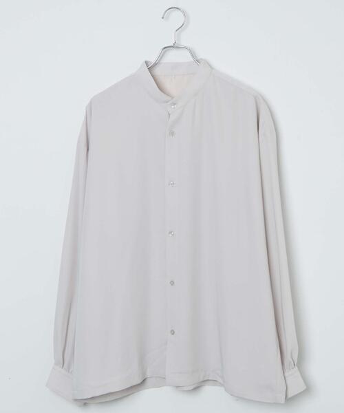 LUCY(ルーシー)の「LUCY/トロミBIGバンドカラーシャツ(シャツ/ブラウス・メンズ・ライトベージュ/ブラック・MEDIUM/LARGE)」の21枚目の写真
