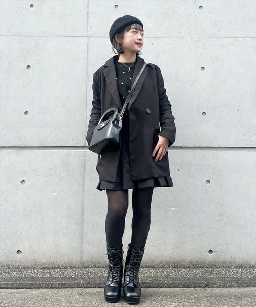 clear（クリア）の「無地柄プリーツミニスカート[セットアップ可能]（スカート・レディース・ブラック/グレー/アイボリー・S/M）」の18枚目の写真