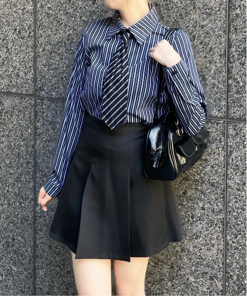 clear（クリア）の「無地柄プリーツミニスカート[セットアップ可能]（スカート・レディース・ブラック/グレー/アイボリー・S/M）」の12枚目の写真